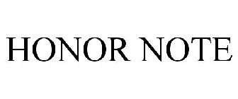 HONOR NOTE