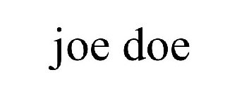 JOE DOE