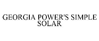 GEORGIA POWER'S SIMPLE SOLAR