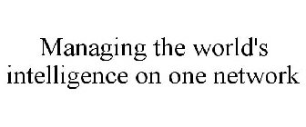 MANAGING THE WORLD'S INTELLIGENCE ON ONE NETWORK