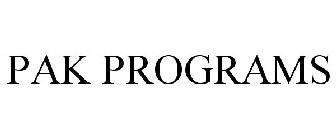 PAK PROGRAMS