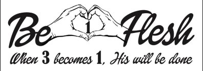 BE 1 FLESH WHEN 3 BECOMES 1, HIS WILL IS DONE