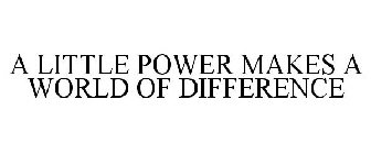 A LITTLE POWER MAKES A WORLD OF DIFFERENCE