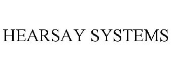 HEARSAY SYSTEMS