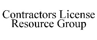 CONTRACTORS LICENSE RESOURCE GROUP