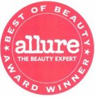 ALLURE THE BEAUTY EXPERT BEST OF BEAUTYAWARD WINNER