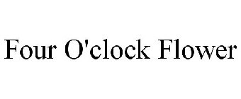 FOUR O'CLOCK FLOWER