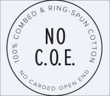 100% COMBED & RING-SPUN COTTON NO C.O.E. NO CARDED OPEN END