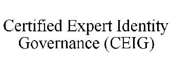 CERTIFIED EXPERT IDENTITY GOVERNANCE (CEIG)