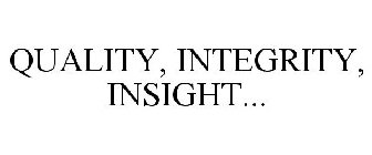 QUALITY, INTEGRITY, INSIGHT...