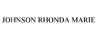 JOHNSON RHONDA MARIE