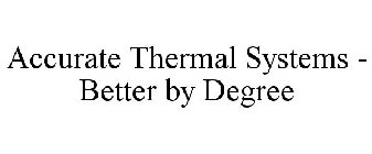 ACCURATE THERMAL SYSTEMS - BETTER BY DEGREE