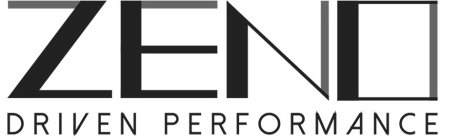 LARGE MODERN SHARP EDGED WORD ZENO THAT MAY ALSO INCLUDE THE WORDS DRIVEN PERFORMANCE UNDER THE ZENO LOGO A TIMES