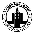 L L · LANDMARK LOANS · TURNING DREAMS INTO REALITY