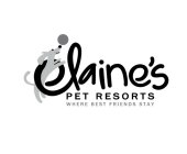 ELAINE'S PET RESORTS WHERE BEST FRIENDSSTAY