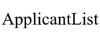 APPLICANTLIST