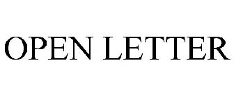 OPEN LETTER
