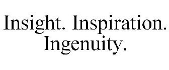 INSIGHT. INSPIRATION. INGENUITY.