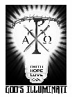 GOD'S ILLUMINATI FAITH HOPE LOVE X P A IXOYE