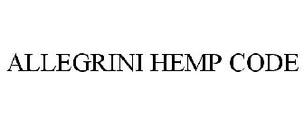 ALLEGRINI HEMP CODE