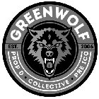 GREENWOLF EST. 2006 PROP D · COLLECTIVE· PRE ICO