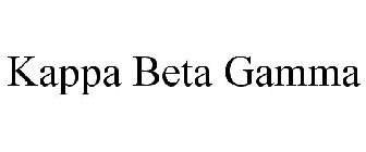 KAPPA BETA GAMMA