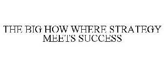 THE BIG HOW WHERE STRATEGY MEETS SUCCESS