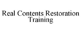 REAL CONTENTS RESTORATION TRAINING