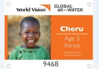 WORLD VISION GLOBAL 6K FOR WATER CHERU AGE 5 KENYA #WORLDVISION #6KFORWATER