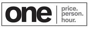 ONE | PRICE. PERSON. HOUR.