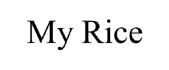 MY RICE