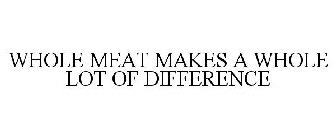 WHOLE MEAT MAKES A WHOLE LOT OF DIFFERENCE