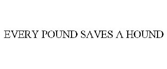 EVERY POUND SAVES A HOUND