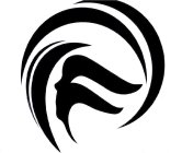 4 ABSTRACT CRESCENT STYLE LINES AROUND A ABSTRACT APPEARANCE OF A FACE WITH WHAT LOOKS LIKE HAIR FLYING