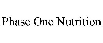 PHASE ONE NUTRITION