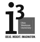 I3 OHIO WESLEYAN UNIVERSITY IDEAS. INSIGHT. IMAGINATION.