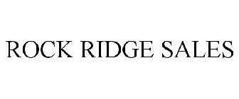 ROCK RIDGE SALES