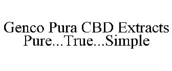 GENCO PURA CBD EXTRACTS PURE...TRUE...SIMPLE