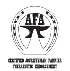 AFA CERTIFIED JOURNEYMAN FARRIER THERAPEUTIC ENDORSEMENT