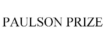 PAULSON PRIZE