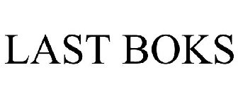 LAST BOKS
