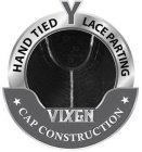 HAND TIED Y LACE PARTING VIXEN CAP CONSTRUCTIONRUCTION