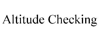 ALTITUDE CHECKING