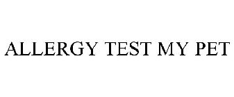 ALLERGY TEST MY PET