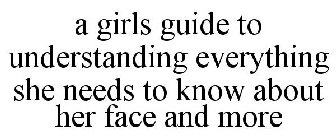 A GIRLS GUIDE TO UNDERSTANDING EVERYTHING SHE NEEDS TO KNOW ABOUT HER FACE & MORE