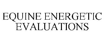 EQUINE ENERGETIC EVALUATIONS