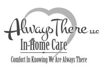 ALWAYS THERE IN-HOME CARE COMFORT IN KNOWING WE ARE ALWAYS THERE