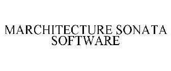 MARCHITECTURE SONATA SOFTWARE