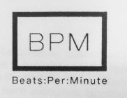 BPM BEATS:PER:MINUTE