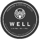 PREMIUM ALKALINE WATER W WELL LIVE WELL. DRINK WELL. CRAFTED WITH CARE FOR YOU & OUR PLANET WELLCDM.COM